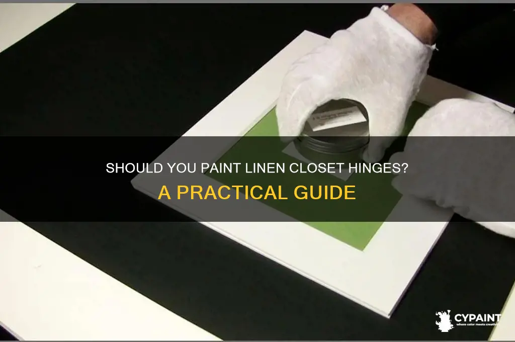 do you paint hinges on linen closet