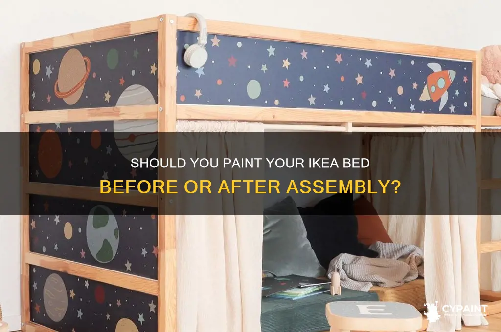 do you paint ikea bed before or after putting together