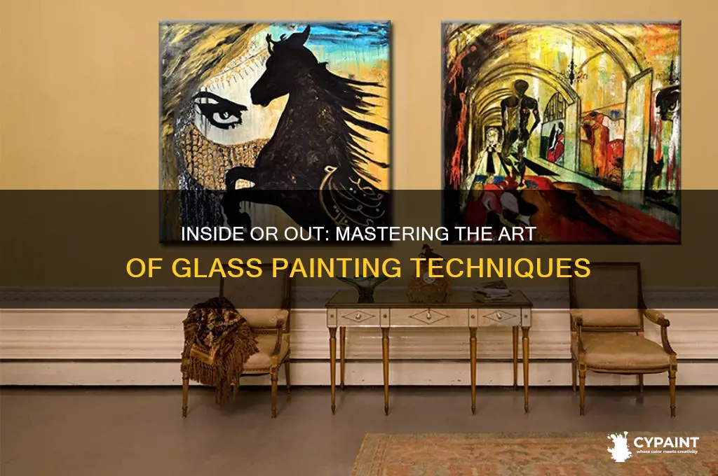 do you paint inside or outside glass
