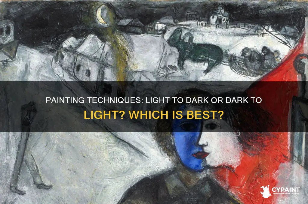 do you paint light to dark or dark to light