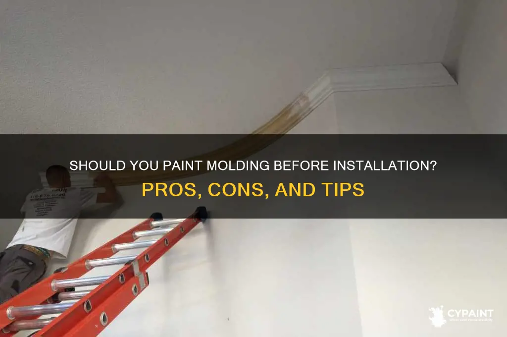 do you paint molding before installing it