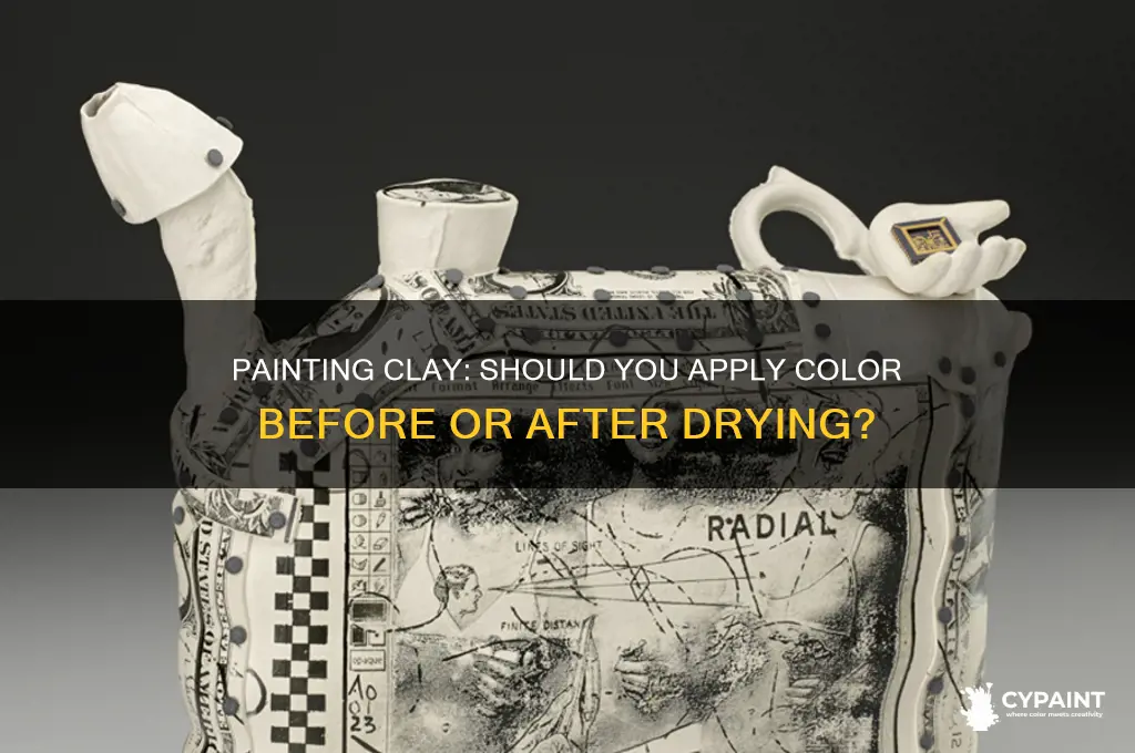 do you paint on clay before or after it