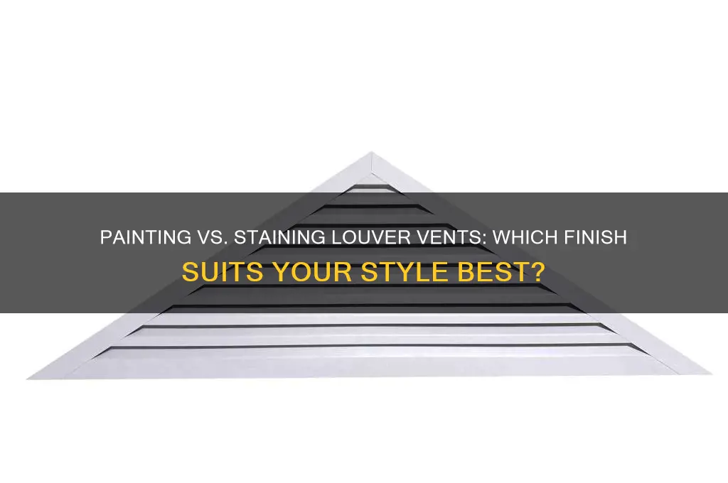 do you paint or stain louver vents
