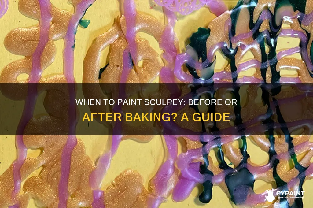 do you paint sculpey before or after baking