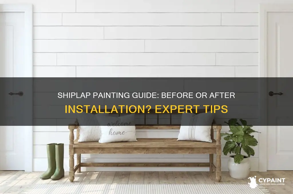 do you paint shiplap before or after installation