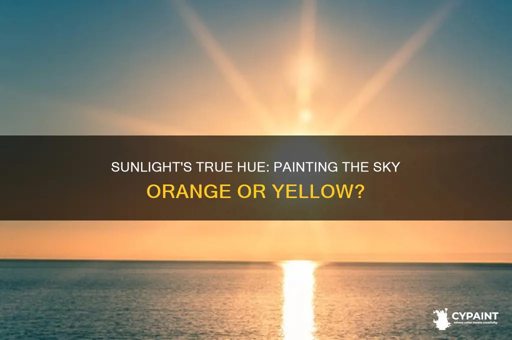 do you paint sunlight as orange or yellow