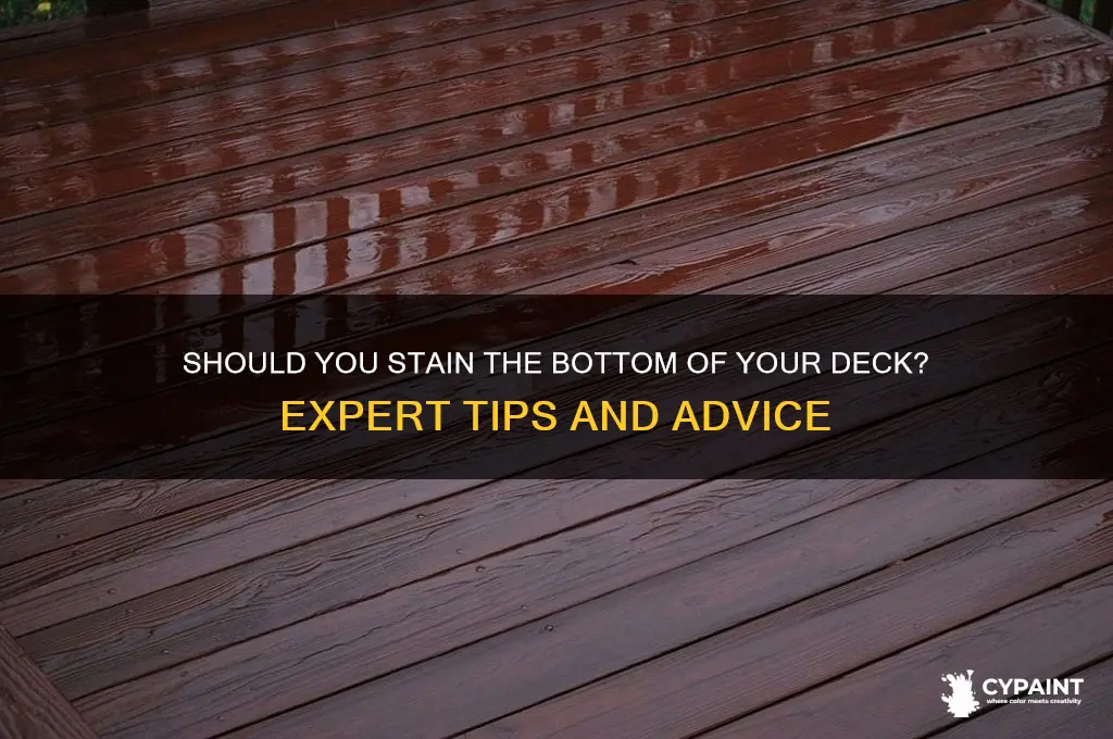 do you paint the bottom of a deck with stain