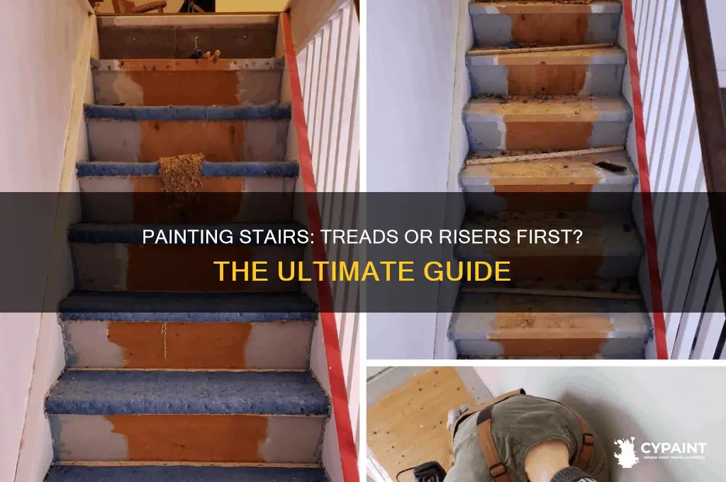 do you paint treads or risers first