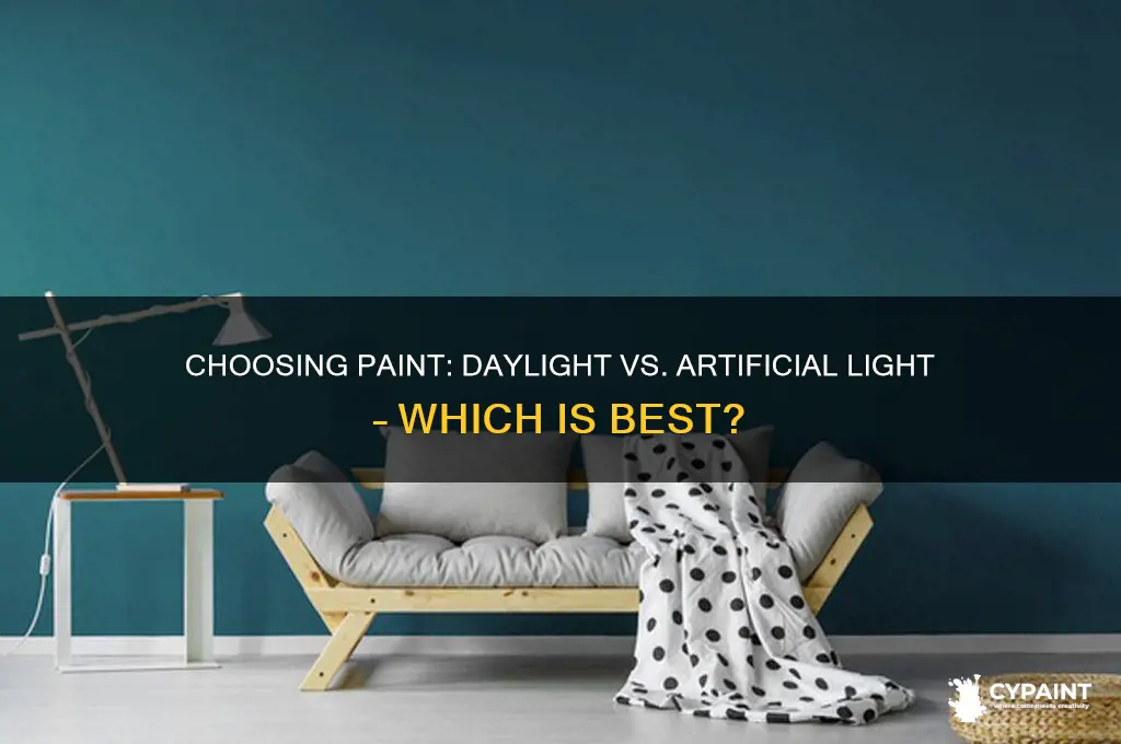 do you pick paint in daylight or with lights on