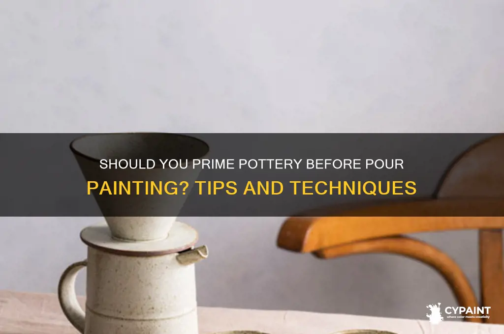 do you prime a pottery before pour paint