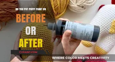 How to Use Puffy Paint: Before or After?