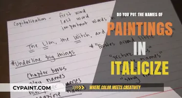 The Art of Italics: Painting Titles Explained
