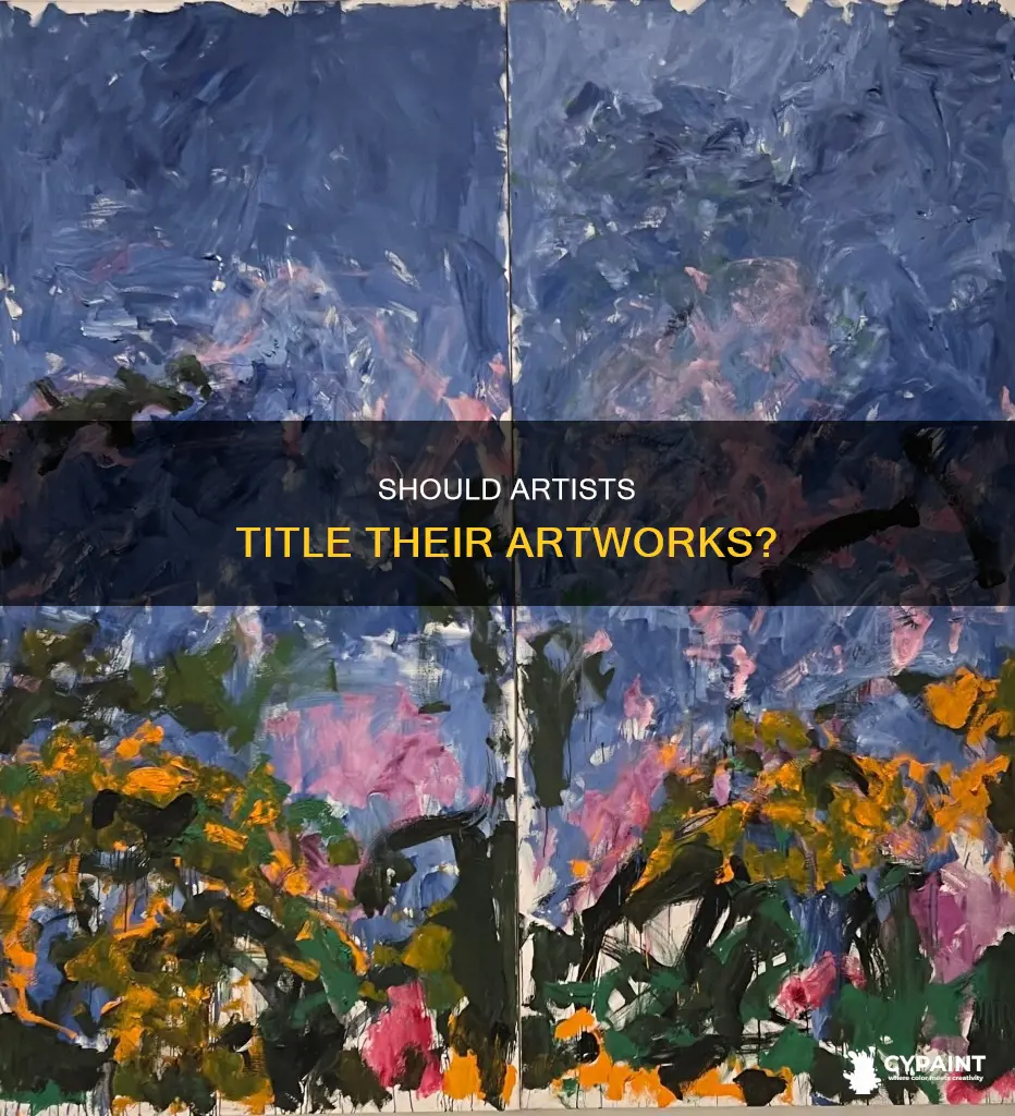do you put the word title on a painting