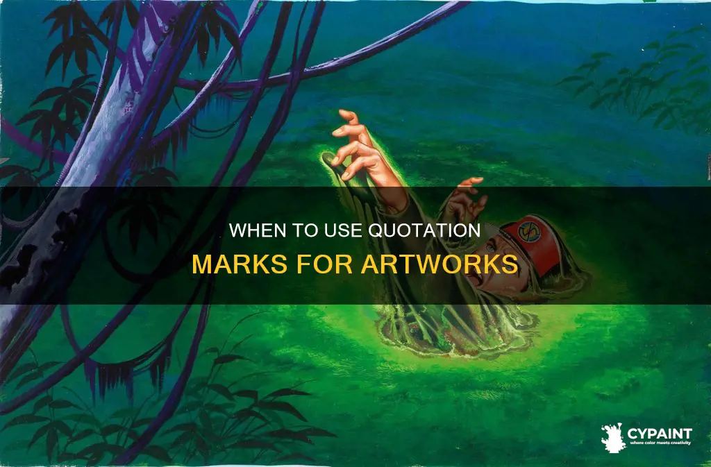 do you quotation mark the name of a painting