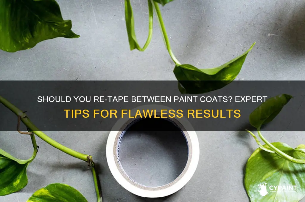 do you re tape between coats of paint