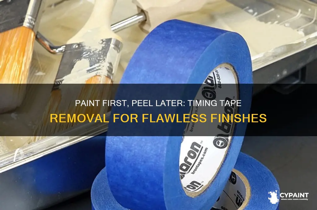 do you rip off tape before or after paint dries