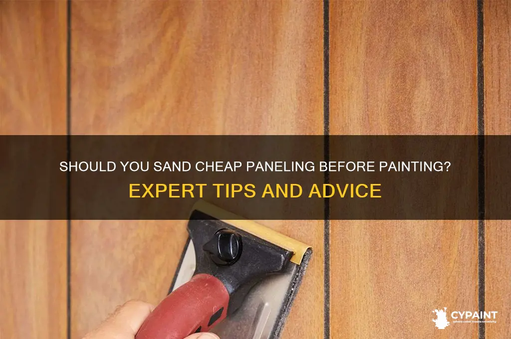 do you sand cheap paneling before painting