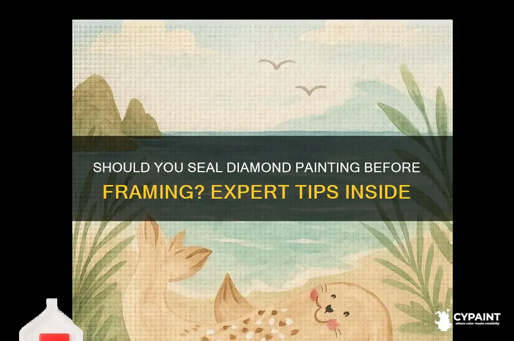 do you seal diamond painting before framing