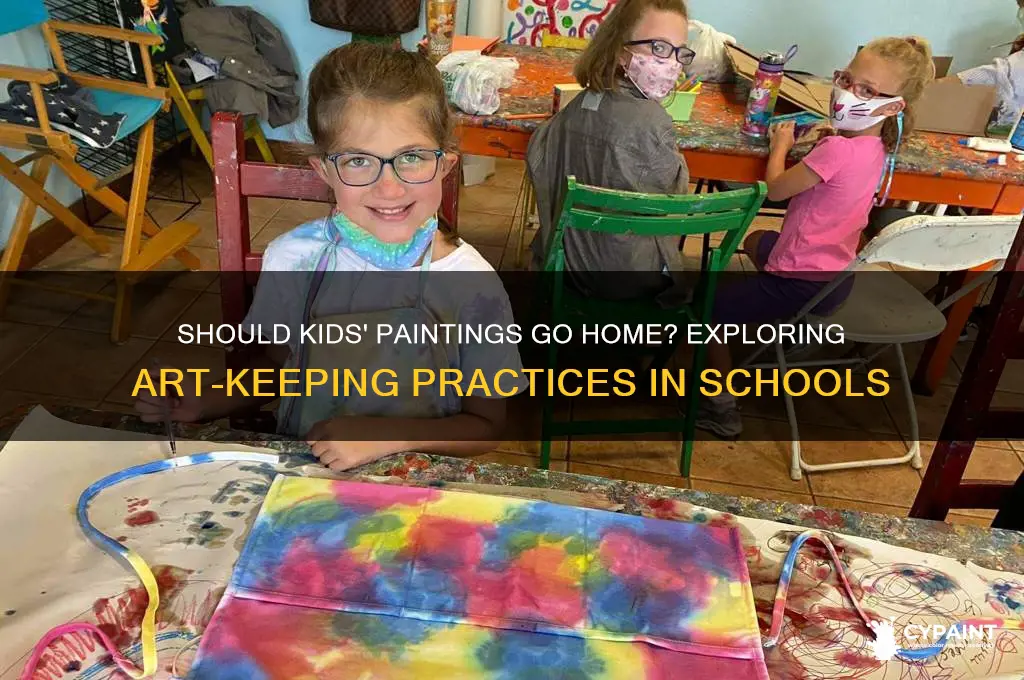 do you send each painting kids do home with them
