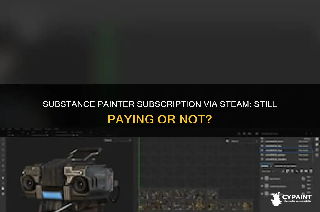 do you still pay subscription for substance painter via steam