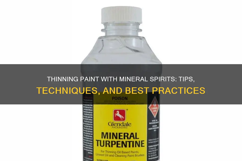 do you thin paint with mineral spirits