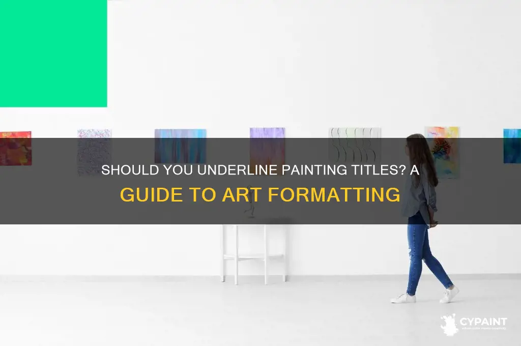 do you underlline the name of a painting
