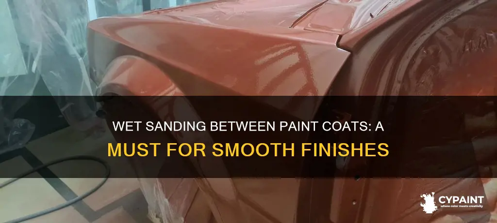 do you wet sand between coats of paint automotive