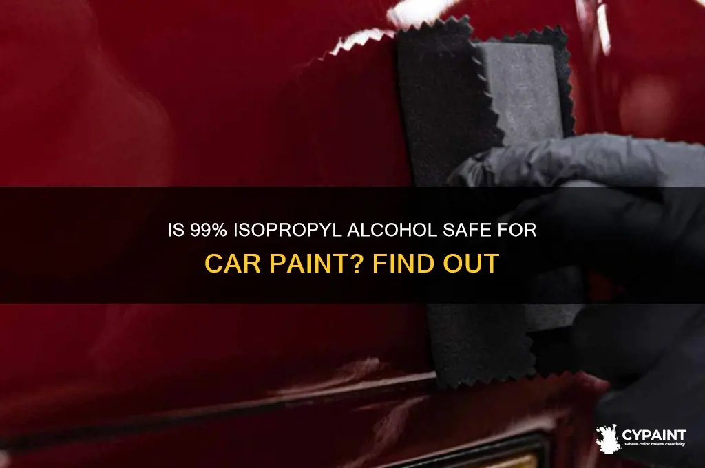 does 99 isopropyl alcohol damage automotive paint