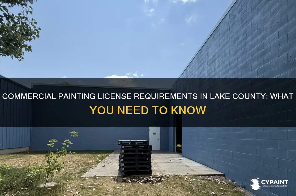 does a commercial paint require a license in lake county
