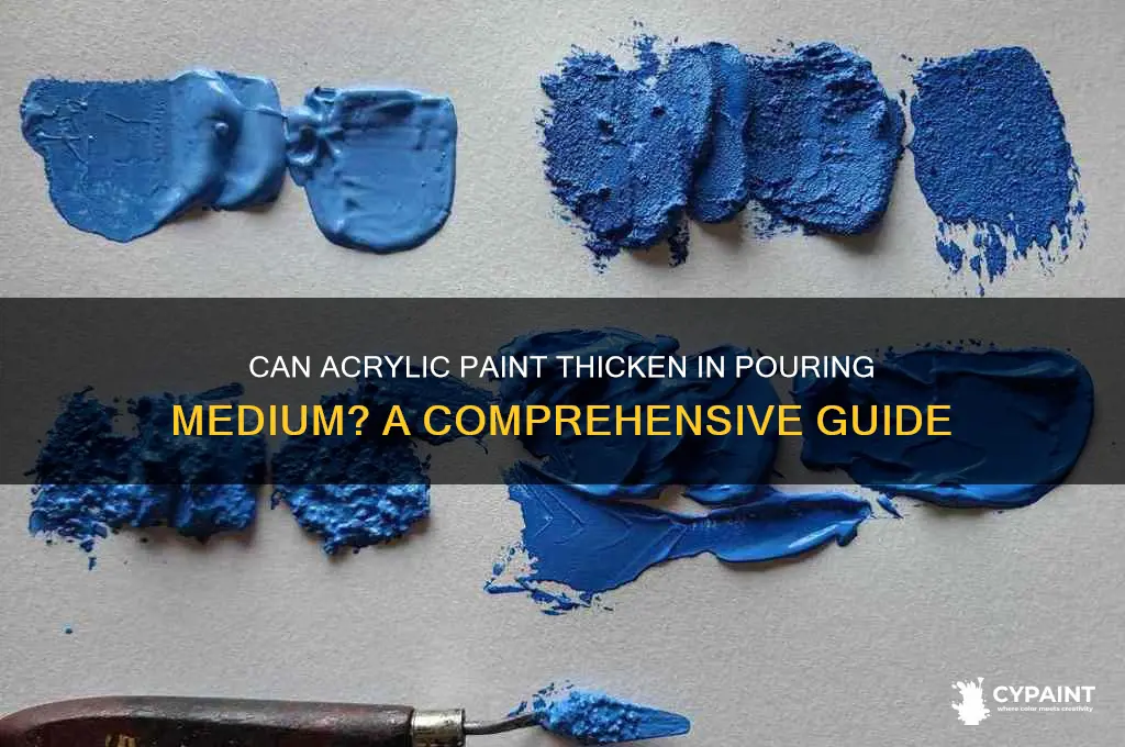 does acylic paint thicken in medium for poring