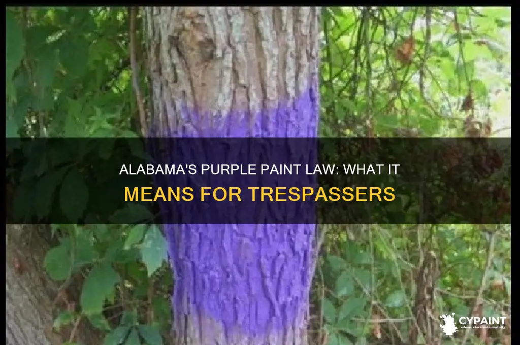 does alabama have a purple paint law