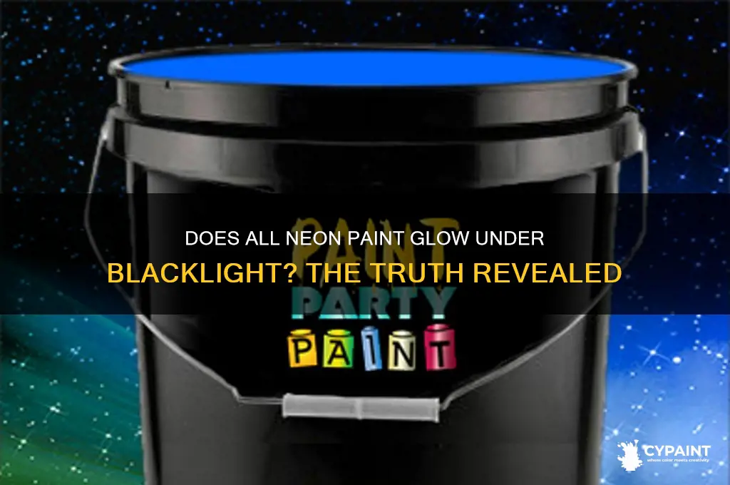 does all neon paint glow in blacklight