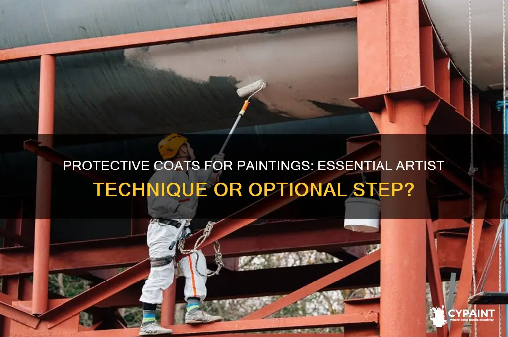 does an artist apply a protective coat over a painting