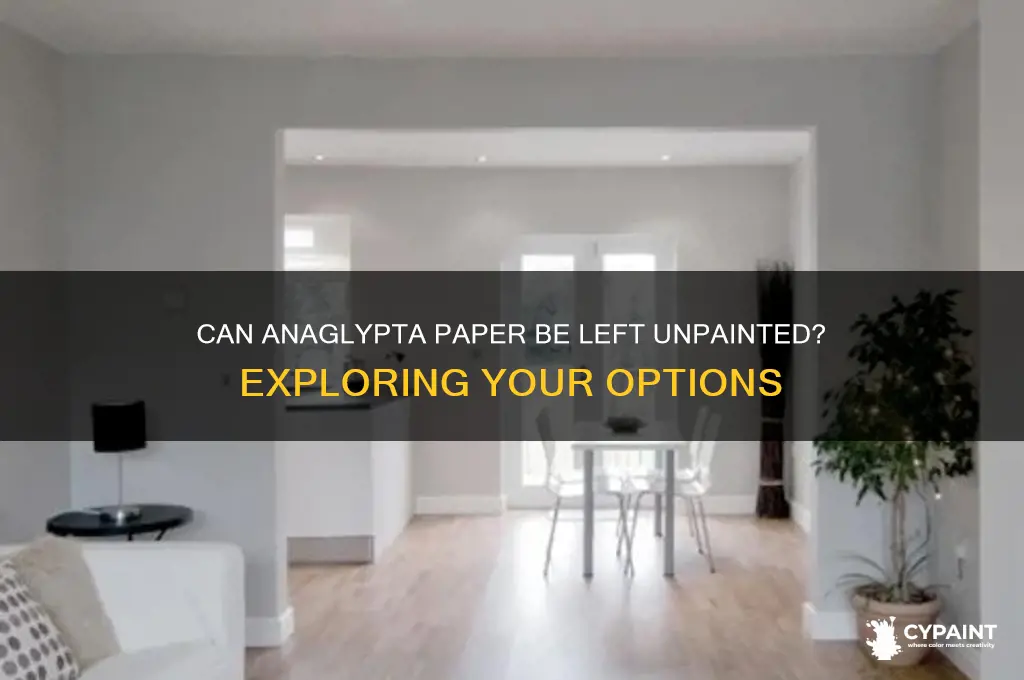 does anaglypta paper have to be painted