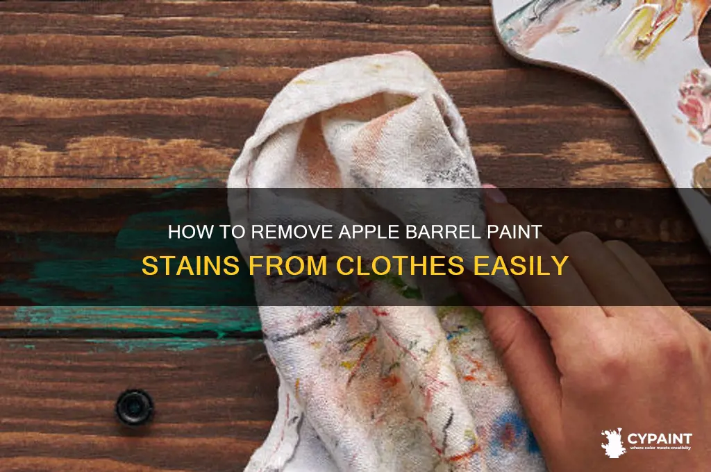 does apple barrel paint come off clothes