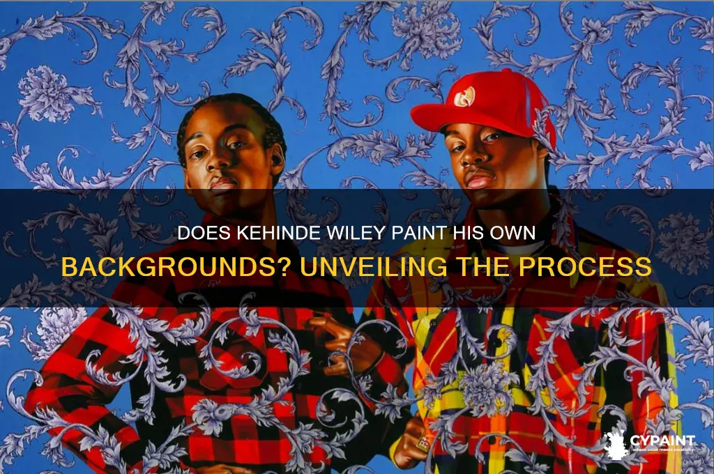 does artist kehinde wiley paint his own backgrounds