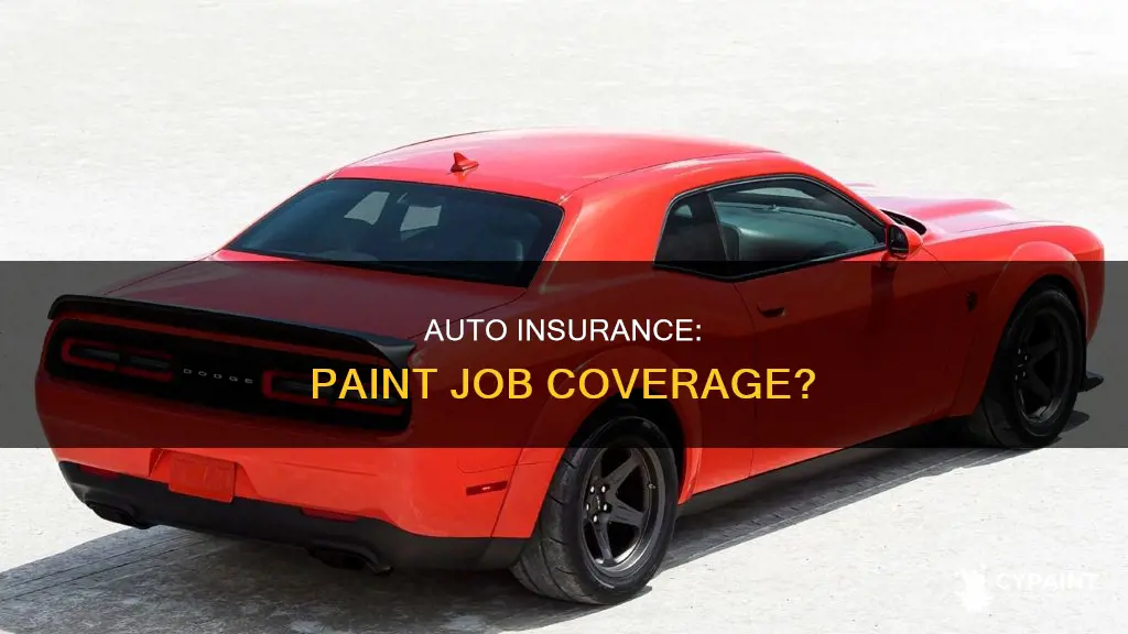 does auto insurance cover the cost of paint jobs