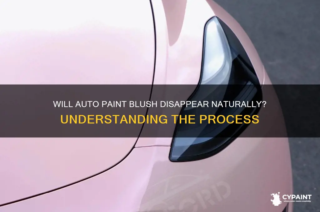 does auto paint blush every go away on its own