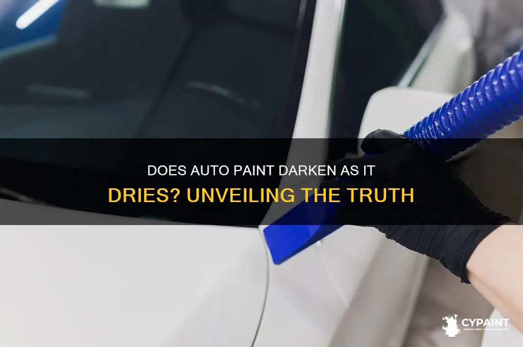 does auto paint darken as it dries