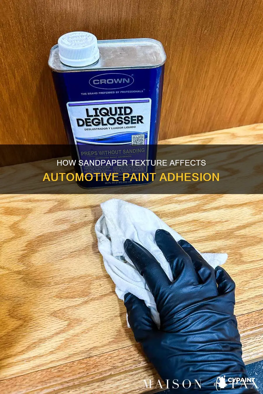 does automotive paint stick better to a rough sandpaper