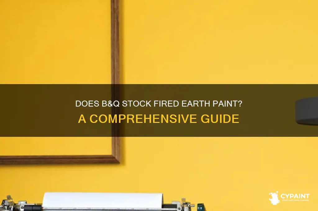 does b&q stock fired earth paint
