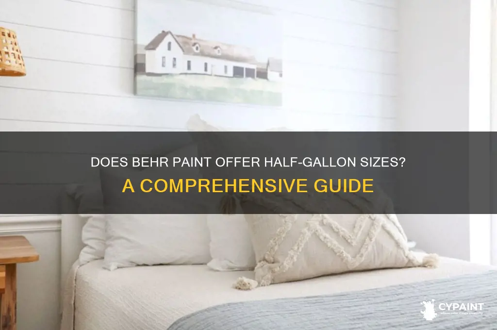 does behr paint come in half gallons