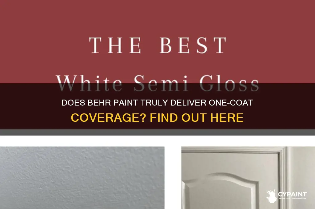 does behr paint cover in one coat