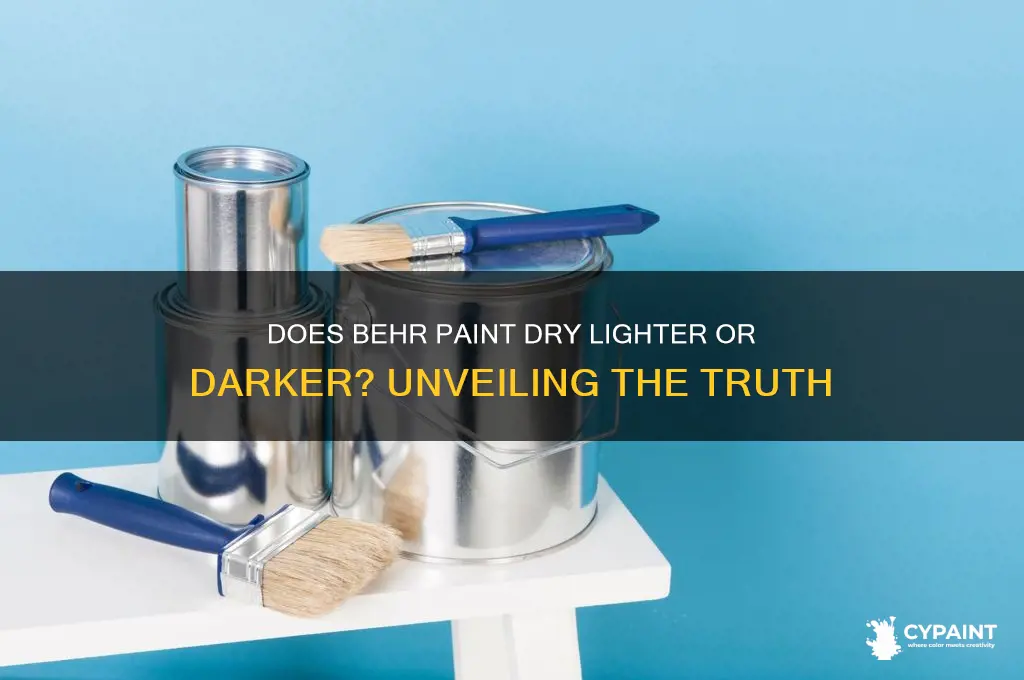 does behr paint dry lighter or darker
