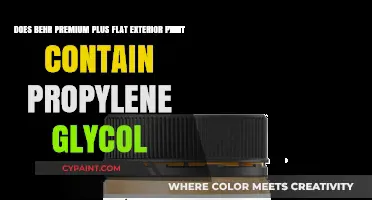 Does Behr Premium Plus Flat Exterior Paint Contain Propylene Glycol?