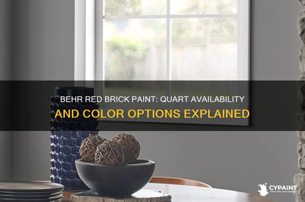 does behr red brick paint come in quarts