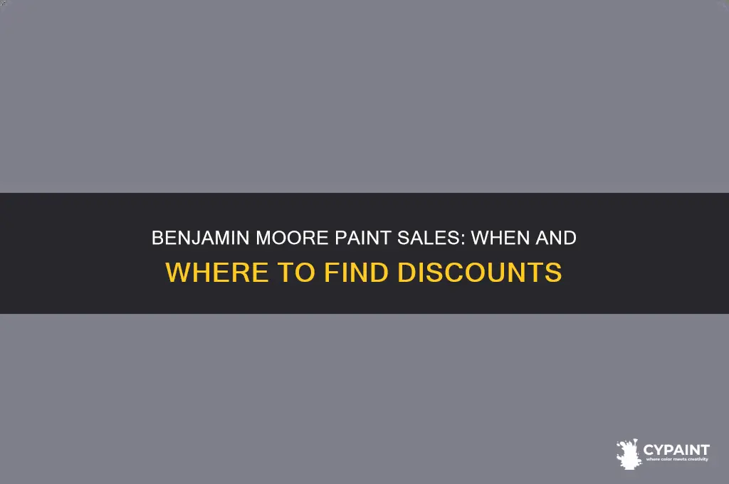 does benjamin moore paint ever go on sale