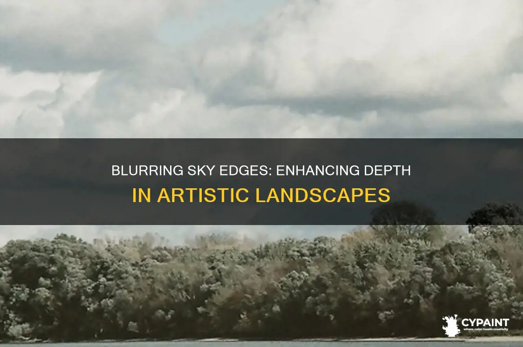 does bluring edges in the sky when painting give depth