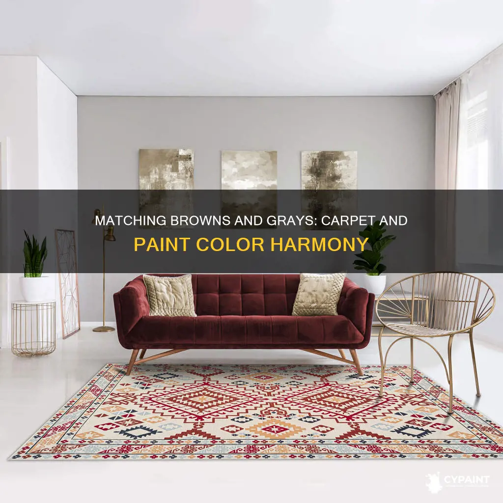 does brown carpet match well with light gray paint