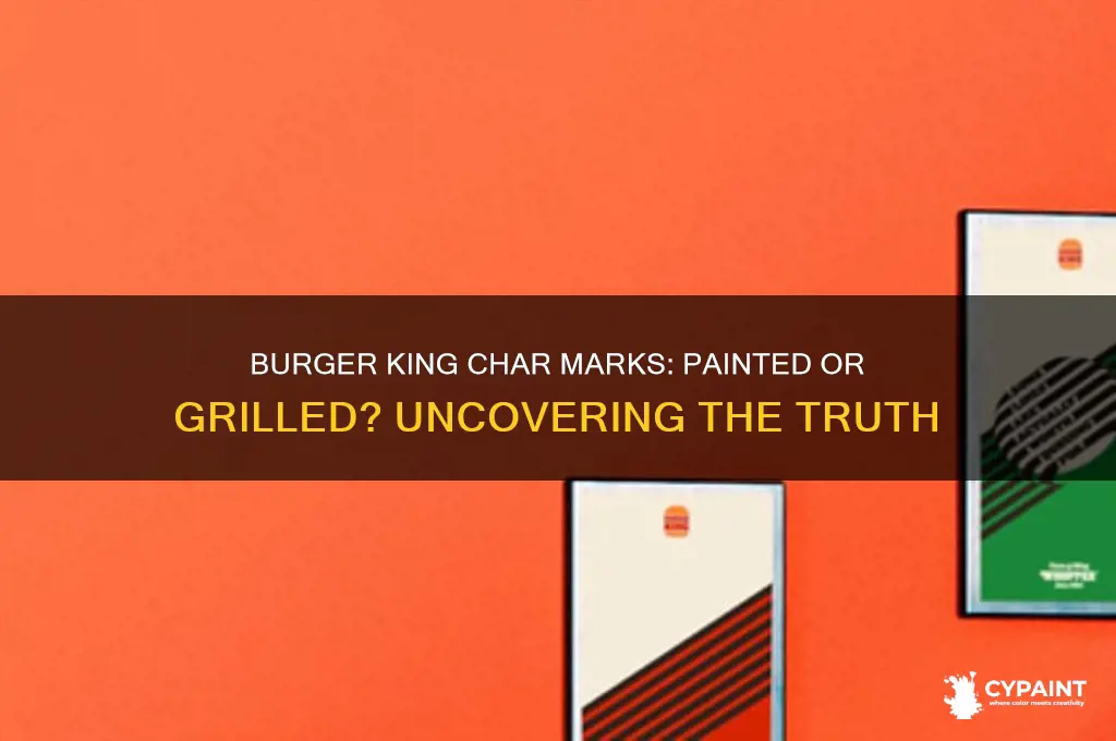 does bugerking paint char makrs on its brgers